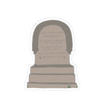 Funny Grave Marker Stickers, Humorous Stickers for laptops, Gift for Halloween, Quirky Decor, Funeral Humor